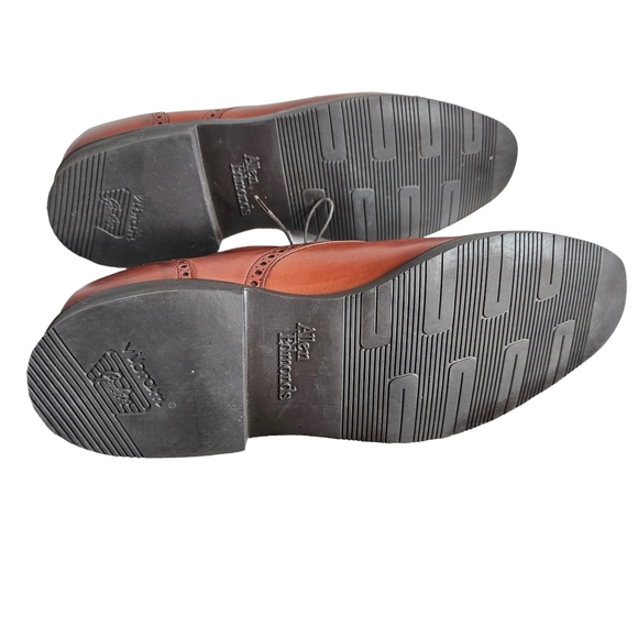 Allen Edmonds SZ 12 B Benton Brown Leather Lace Up Cap Toe Oxford Dress Shoe - Picture 4 of 12